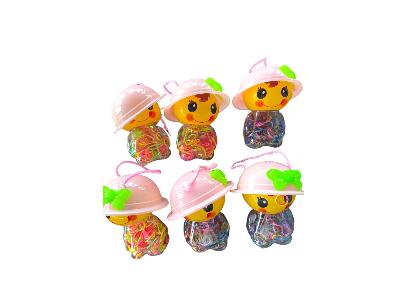 12li Kumbara Detaylı Karışık Renk Perma Lastik Toka Set