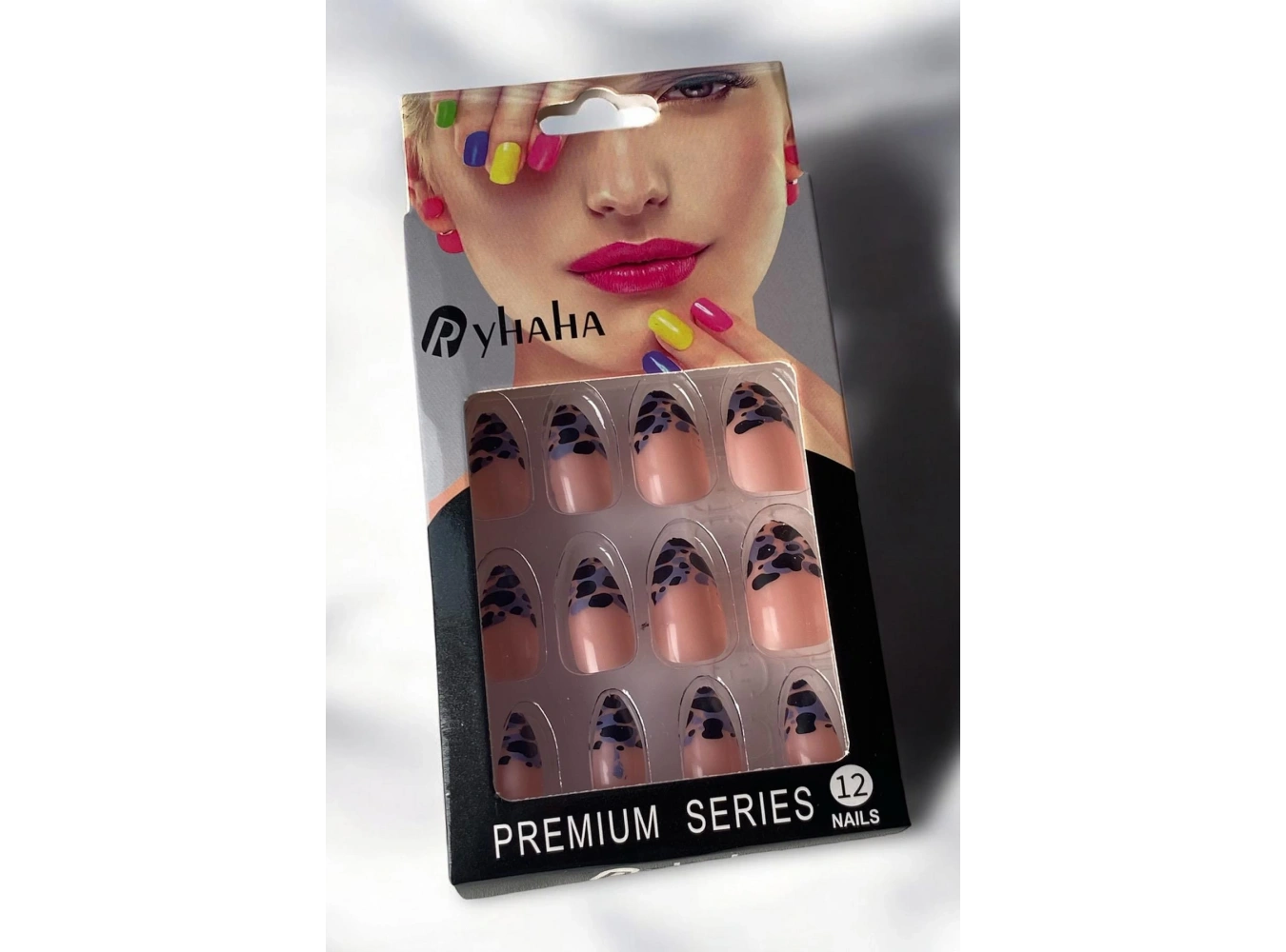 12li Leopar Figürlü Takma Tırnak Set