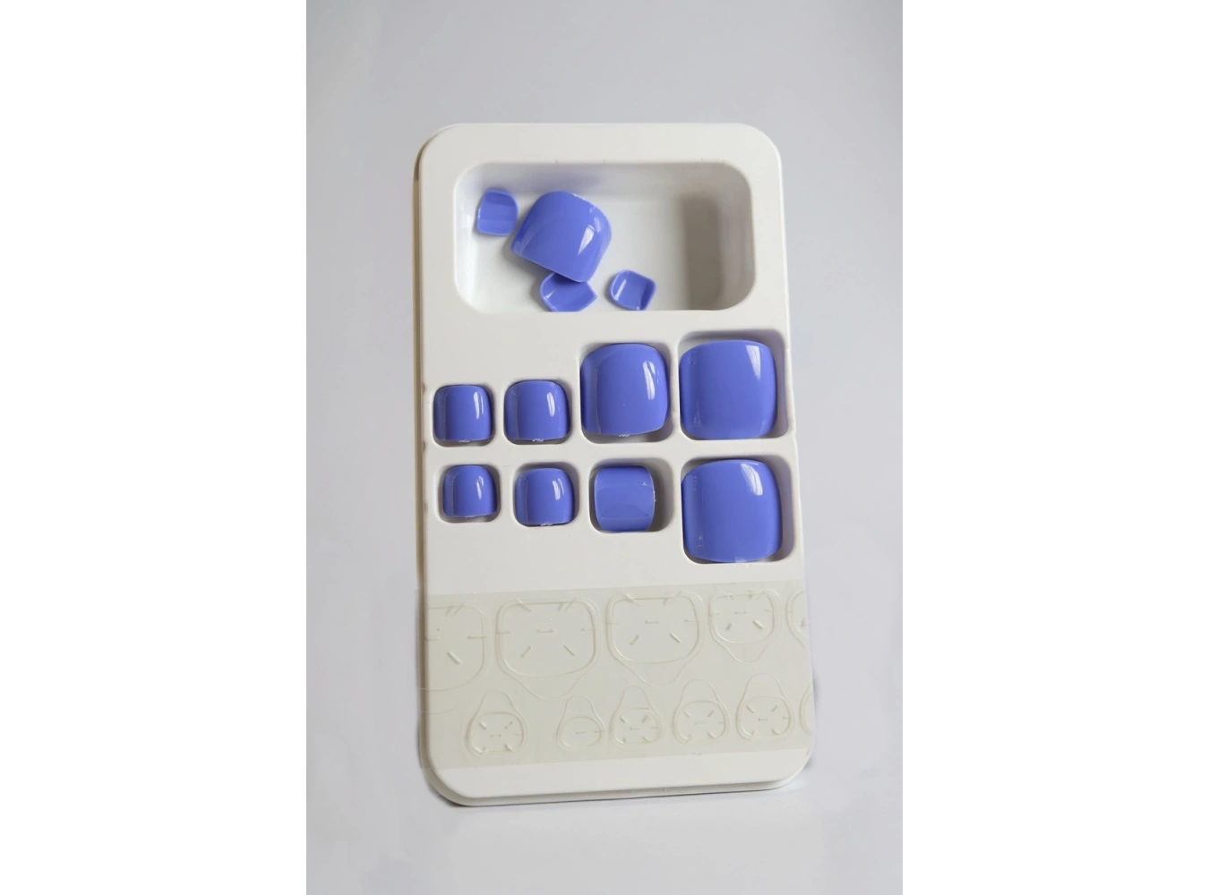 12li Mavi Renk Ayak Takma Tırnak (Yapıştırıcılı)