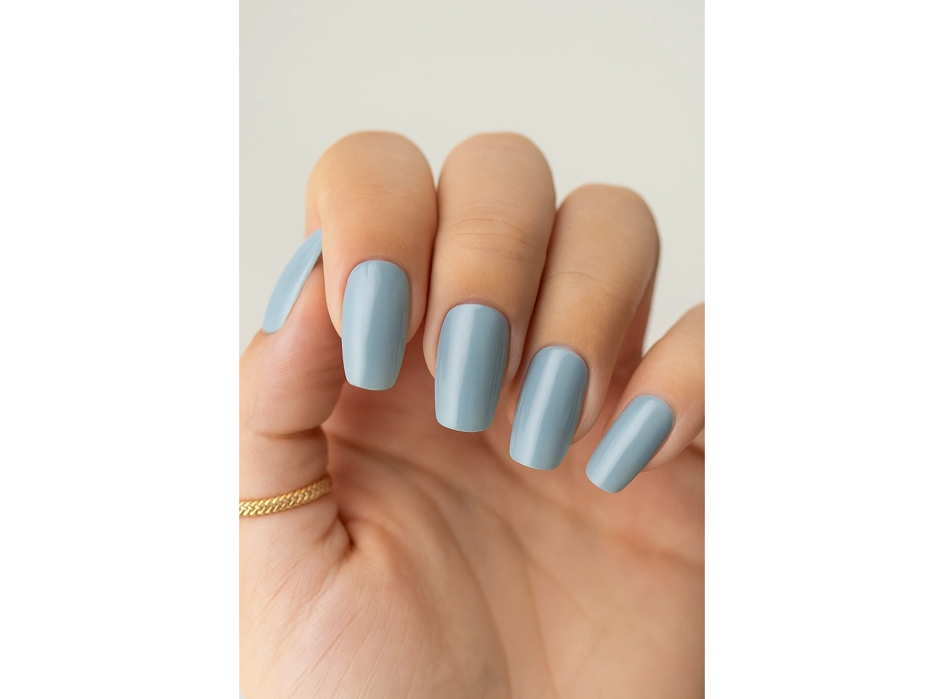 12li Mavi Renk Kedi Gözü Yansımal Takma Tırnak Set (Yapıştırıcılı)