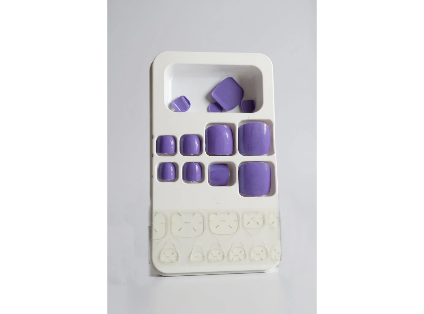 12li Mor Renk Ayak Takma Tırnak (Yapıştırıcılı)