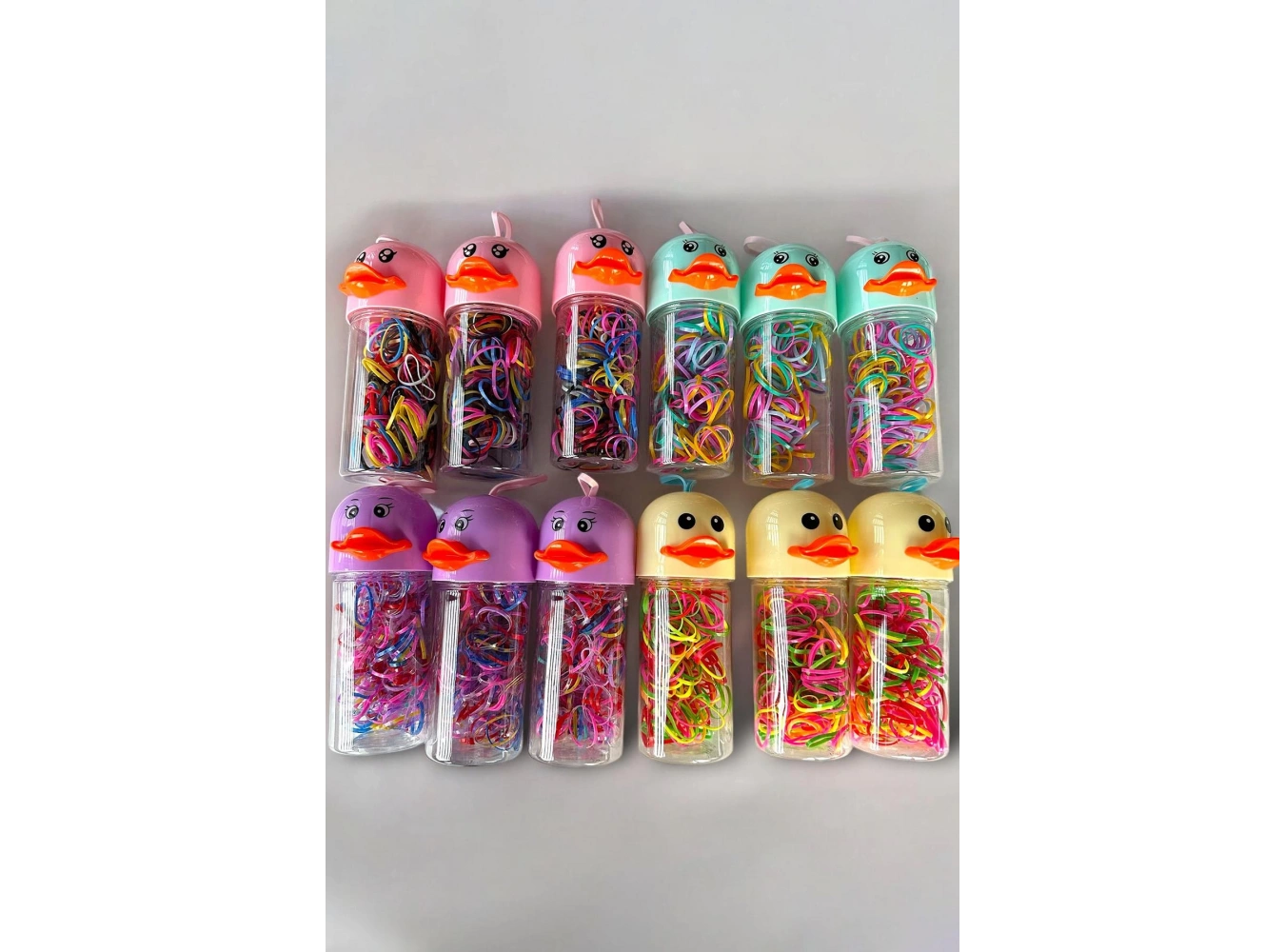 12li Ördek Figürlü Perma Lastik Toka