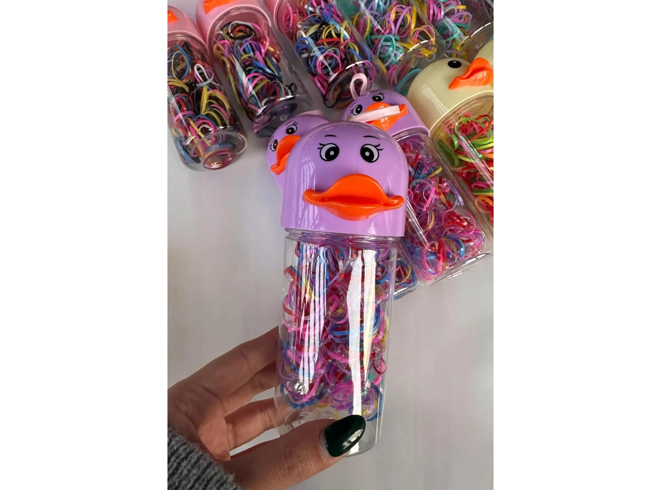 12li Ördek Figürlü Perma Lastik Toka