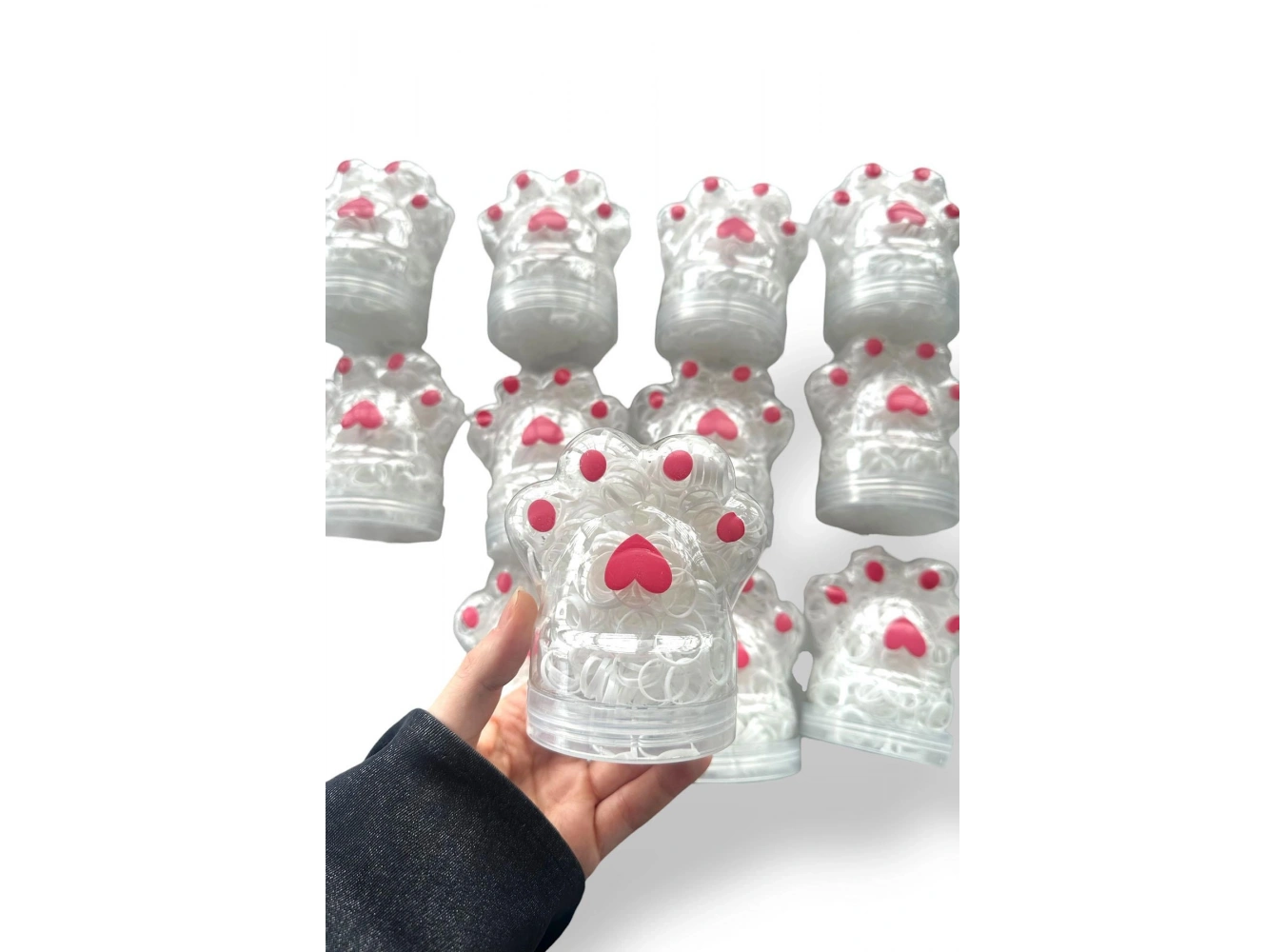 12li Pati Figürlü Beyaz Renk Perma Lastik Toka Set