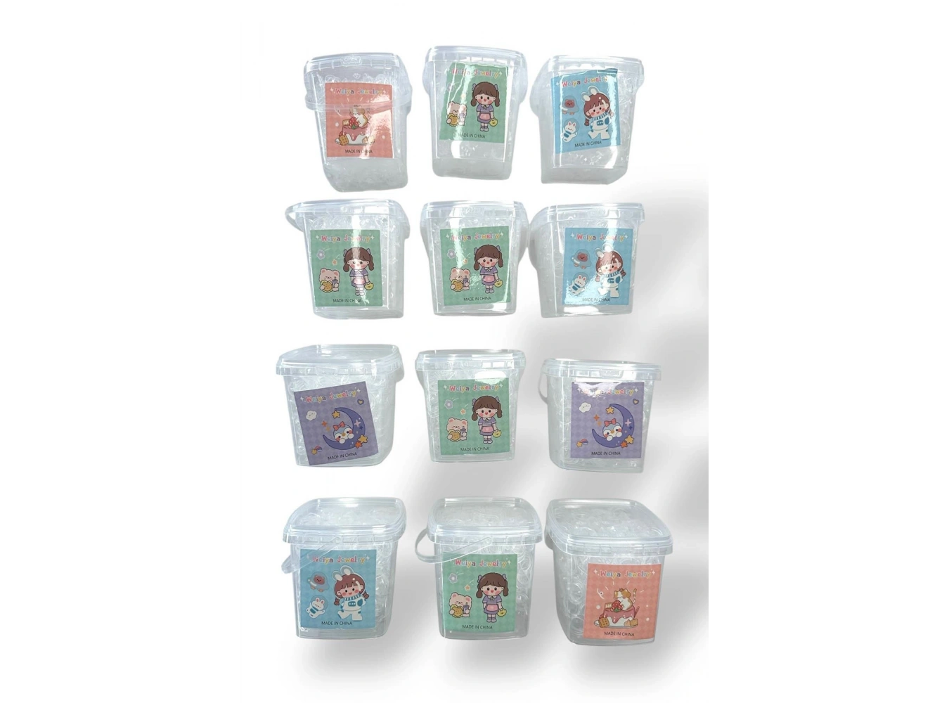 12li Şefaf Kutulu Lastik Toka Set