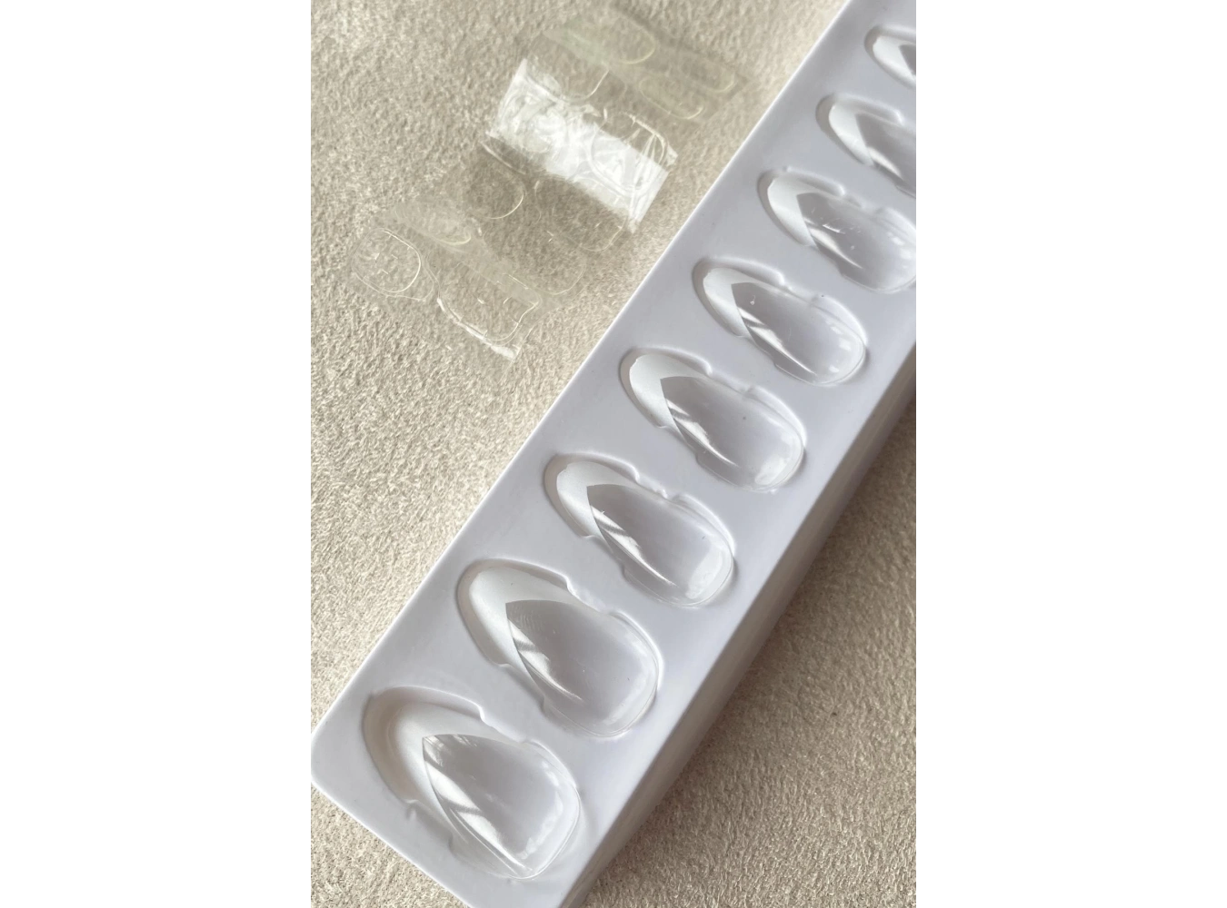 12li Şeffaf Renk French Takma Tırnak Set