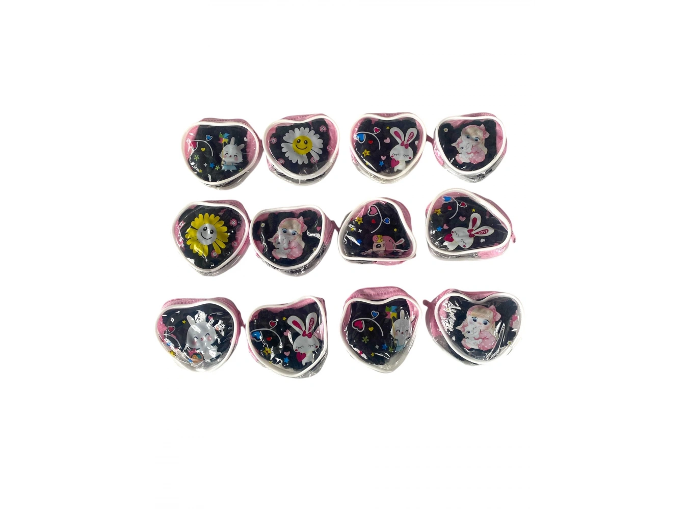 12li Siyah Renk Figürlü Çocuk Toka