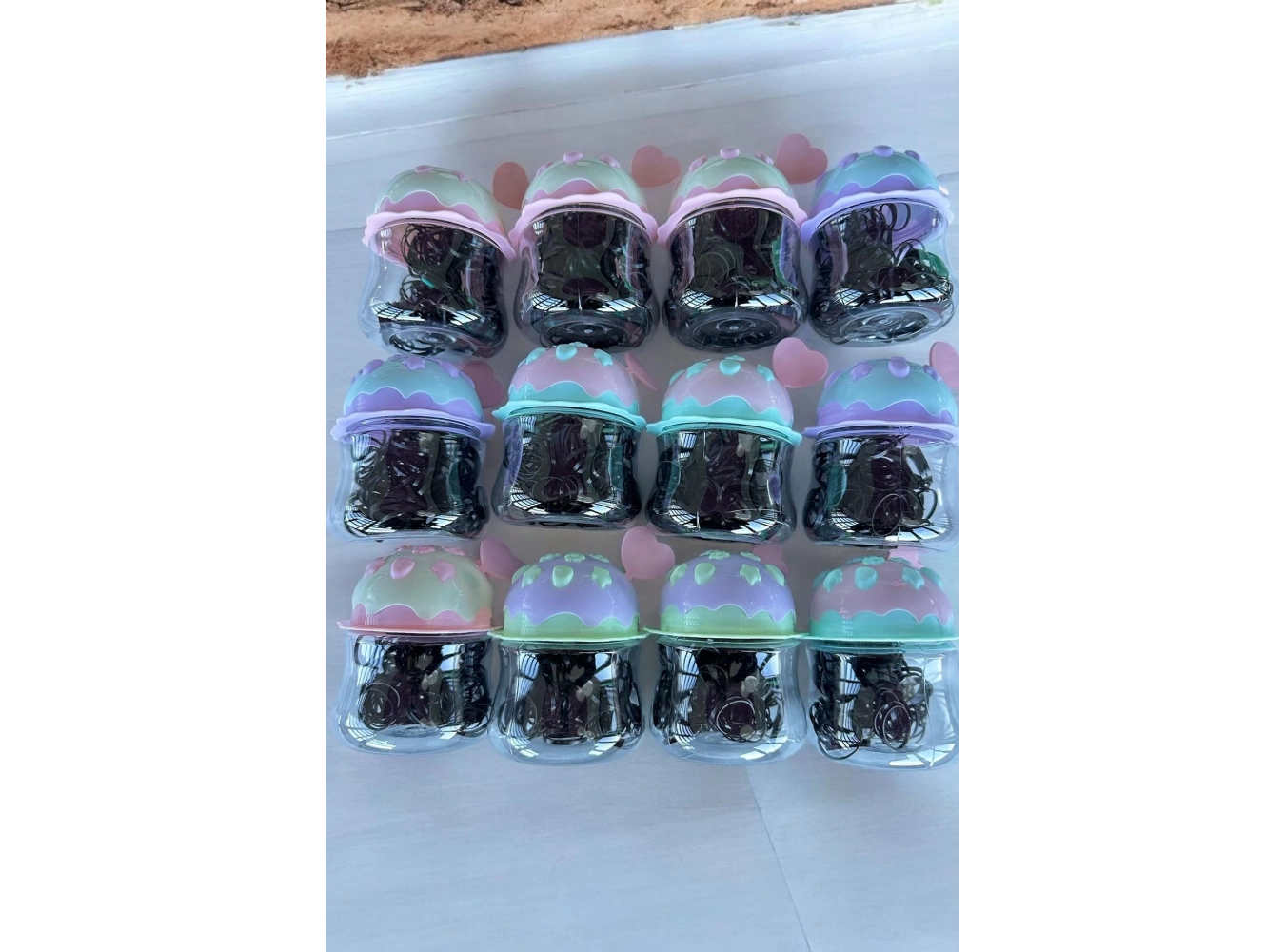 12li Siyah Renk Perma Lastik Toka Set