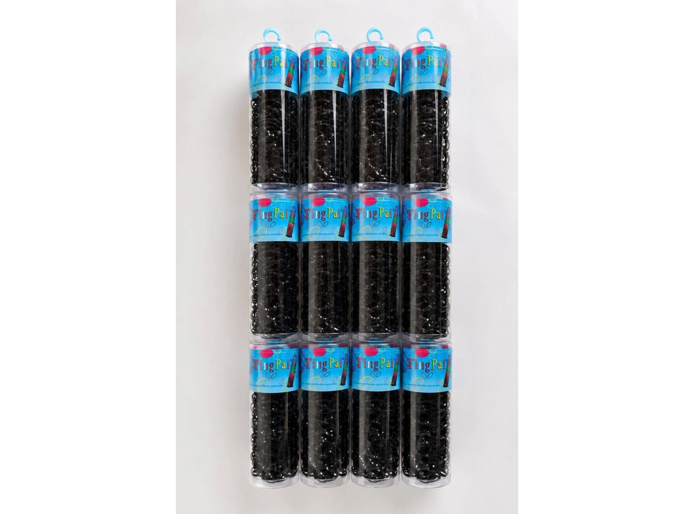 12li Siyah Renk Perma Lastik Toka Set