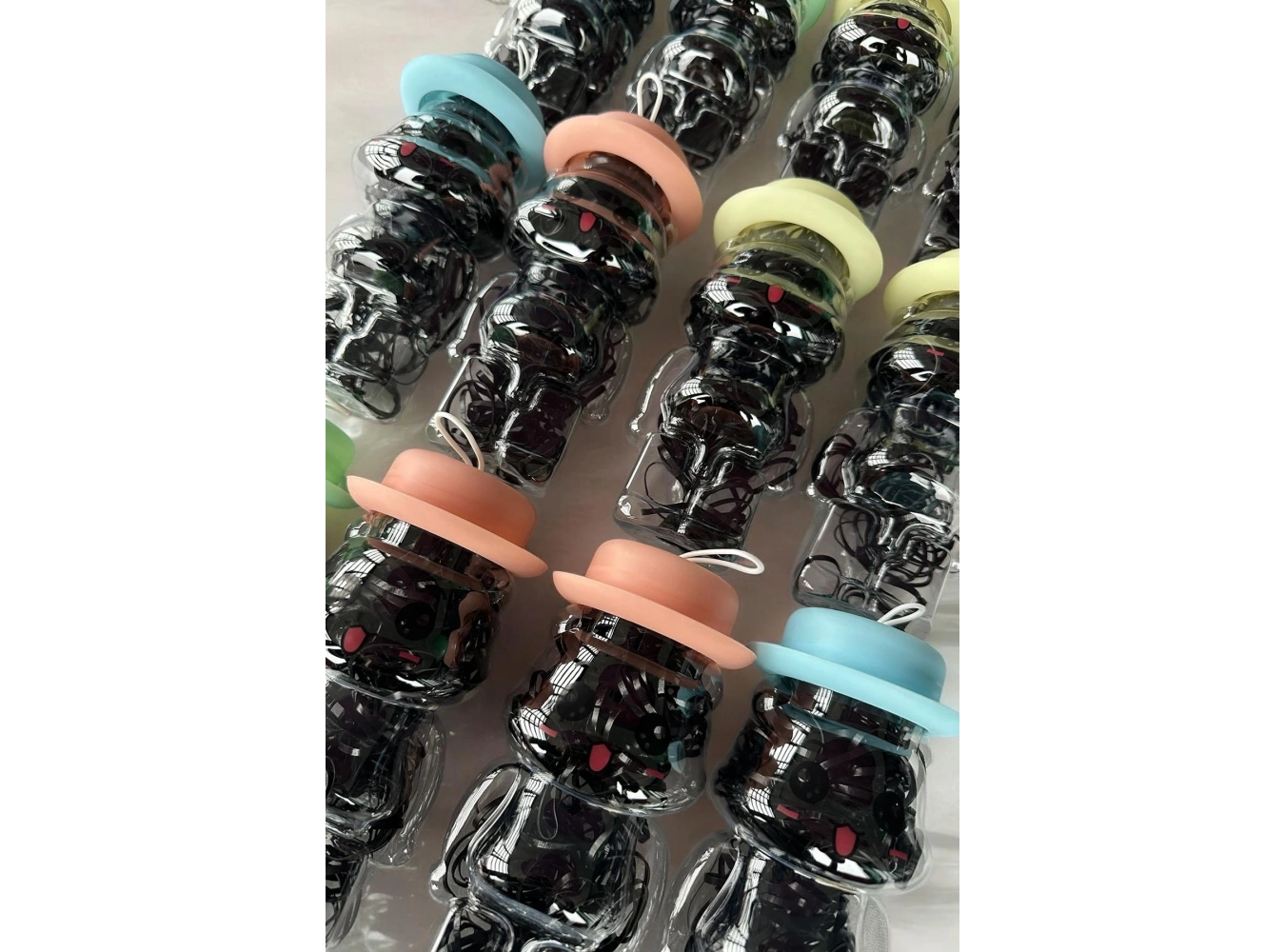 12li Siyah Renk Perma Lastik Toka Set