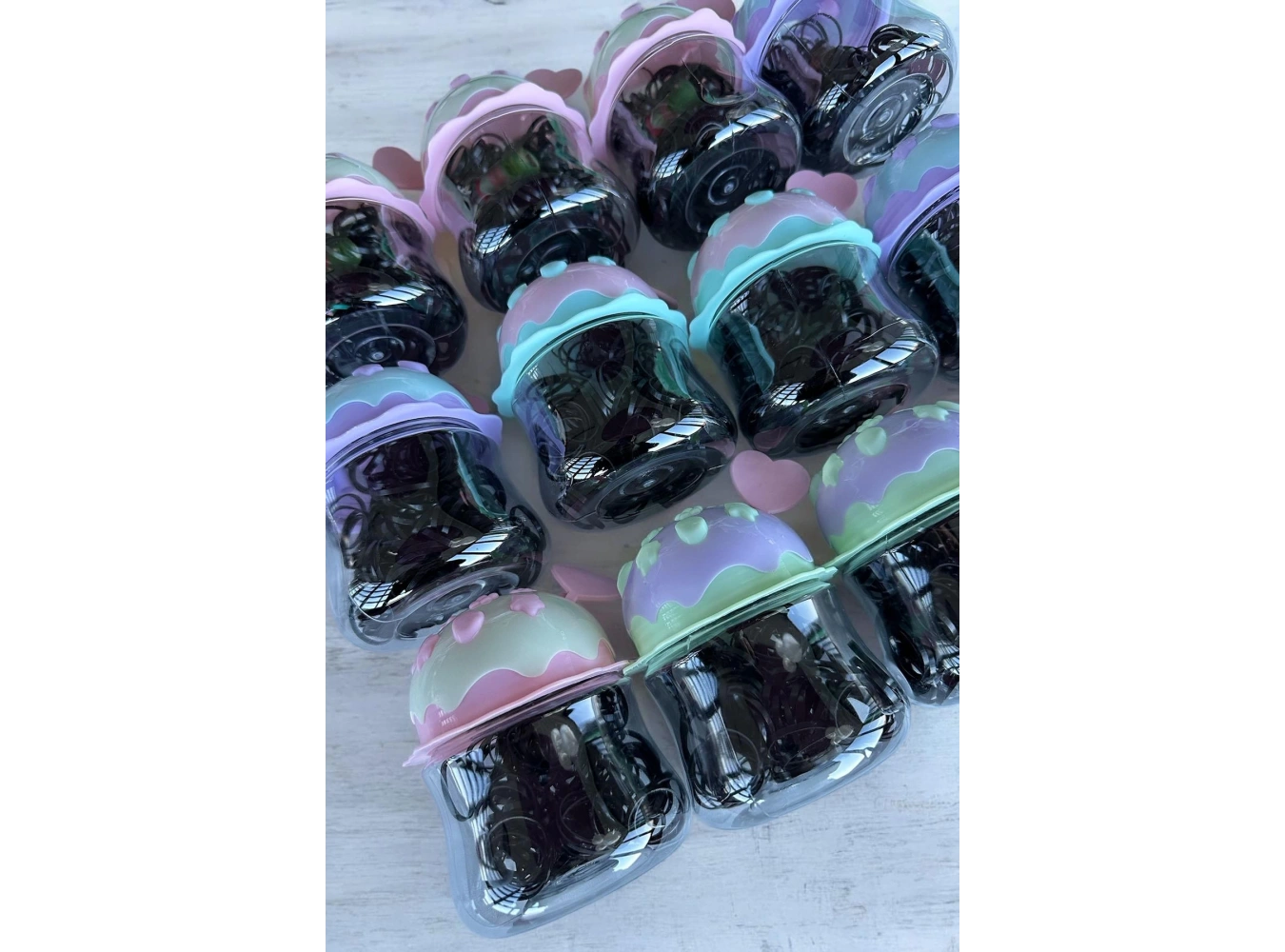 12li Siyah Renk Perma Lastik Toka Set