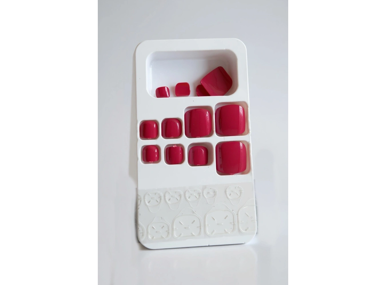 12li Vişne Çürüğü Renk Ayak Takma Tırnak (Yapıştırıcılı)