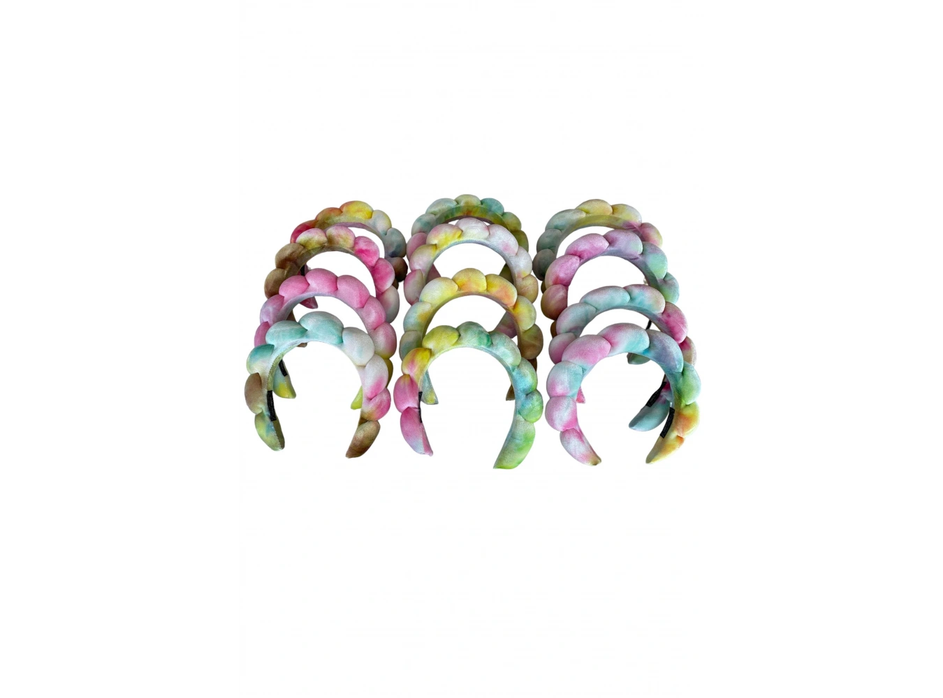 12´li Karışık Renk Havlu Taç Set