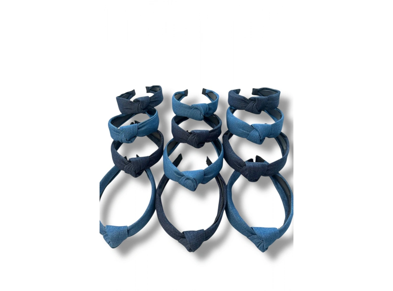 12´li Karışık Renk Kot Detaylı Taç Set