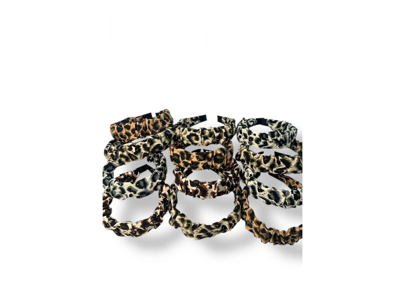 12´li Karışık Renk Leopar Desenli Taç Set