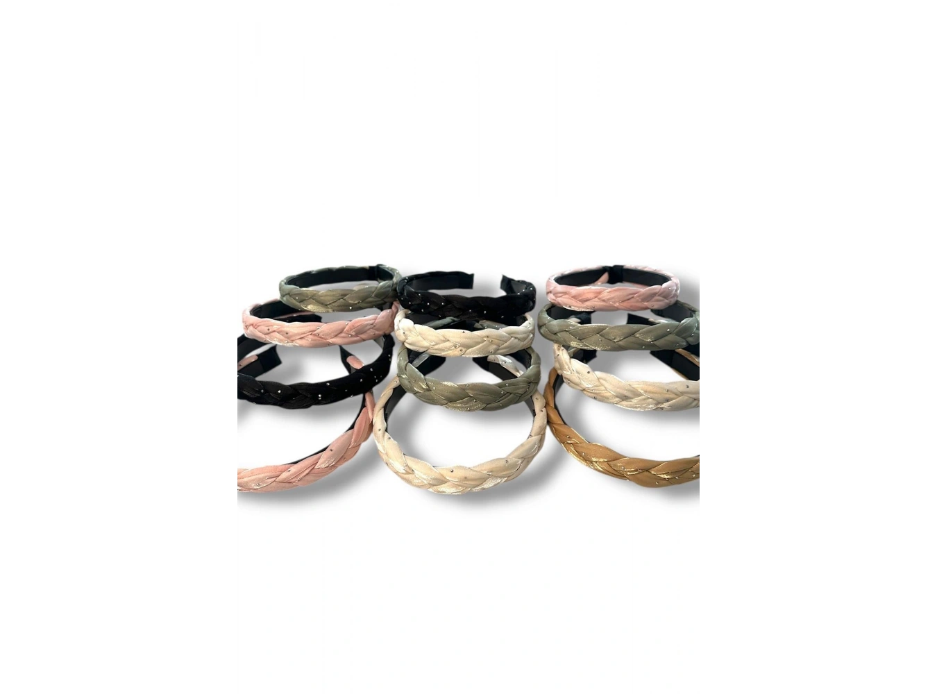 12´li Karışık Renk Örgü Detaylı Taç Set