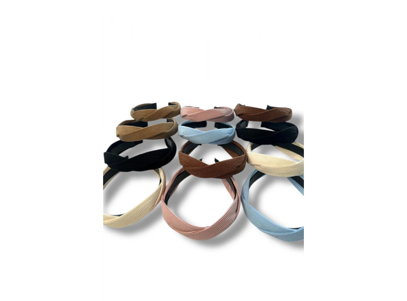 12´li Karışık Renk Örgü Detaylı Taç Set