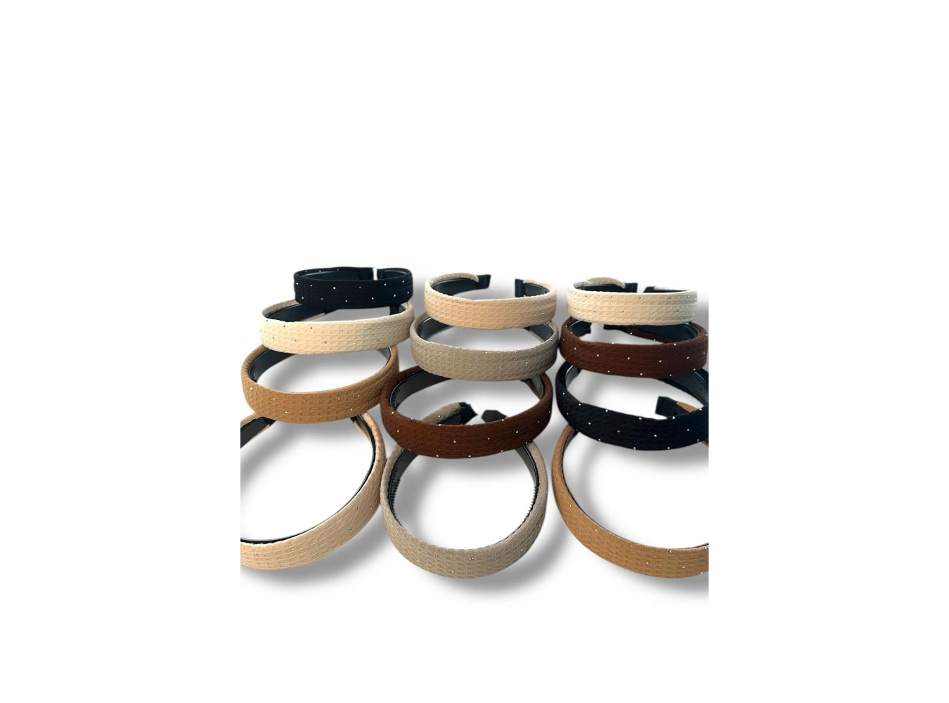 12´li Karışık Renk Taşlı Taç Set