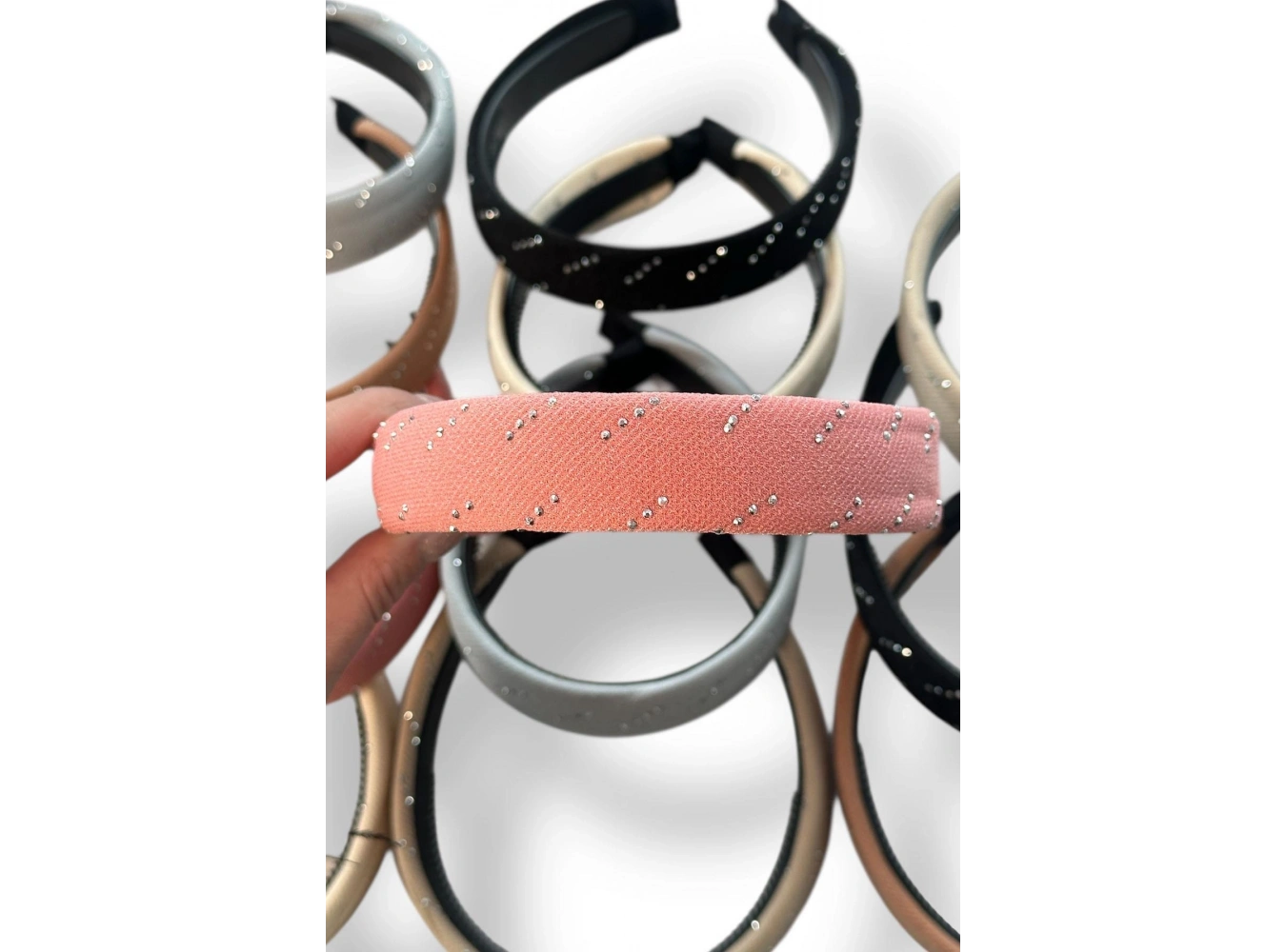 12´li Karışık Renk Taşlı Taç Set