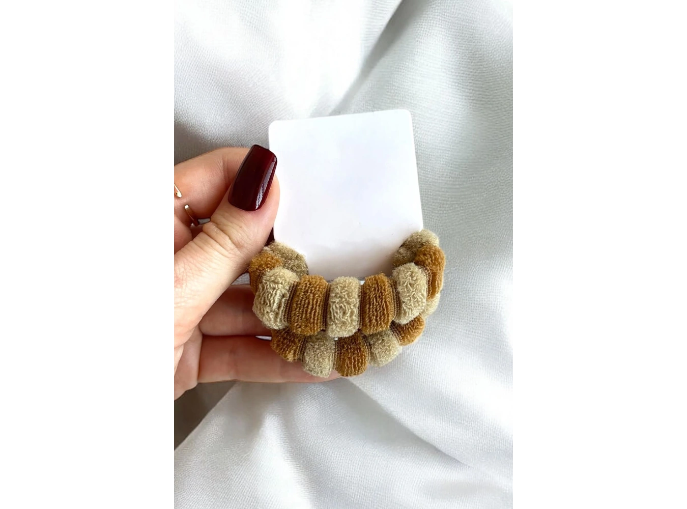 2li Açık Kahve Renk Havlu Toka