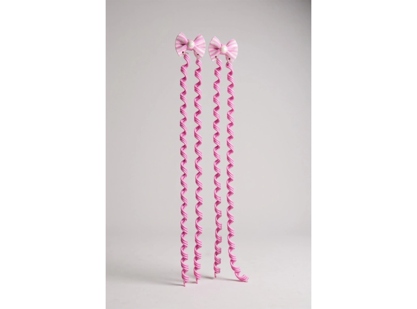 2li Açık Pembe Renk Kurdele Figürlü Çocuk Yan Toka