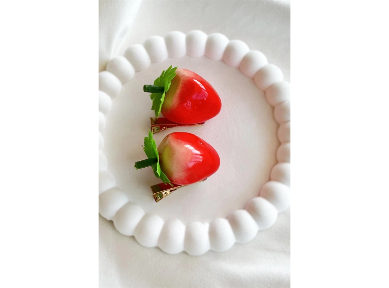 2li Çilek Figürlü Yan Toka