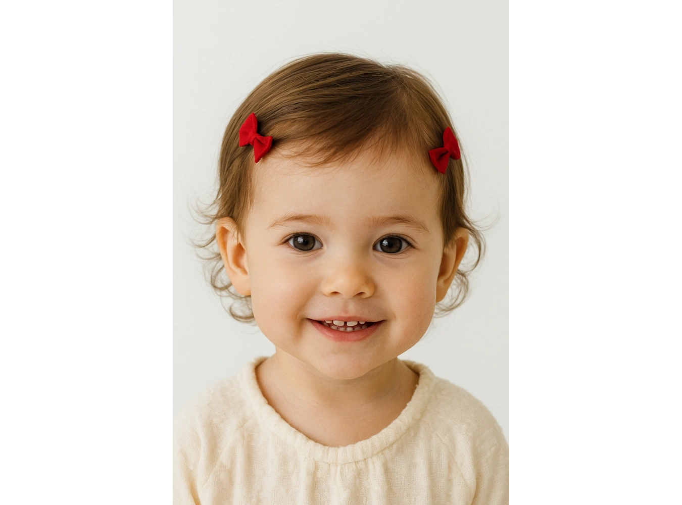 2li Kırmızı Renk Kurdele Figürlü Saçsız Bebek Tokası