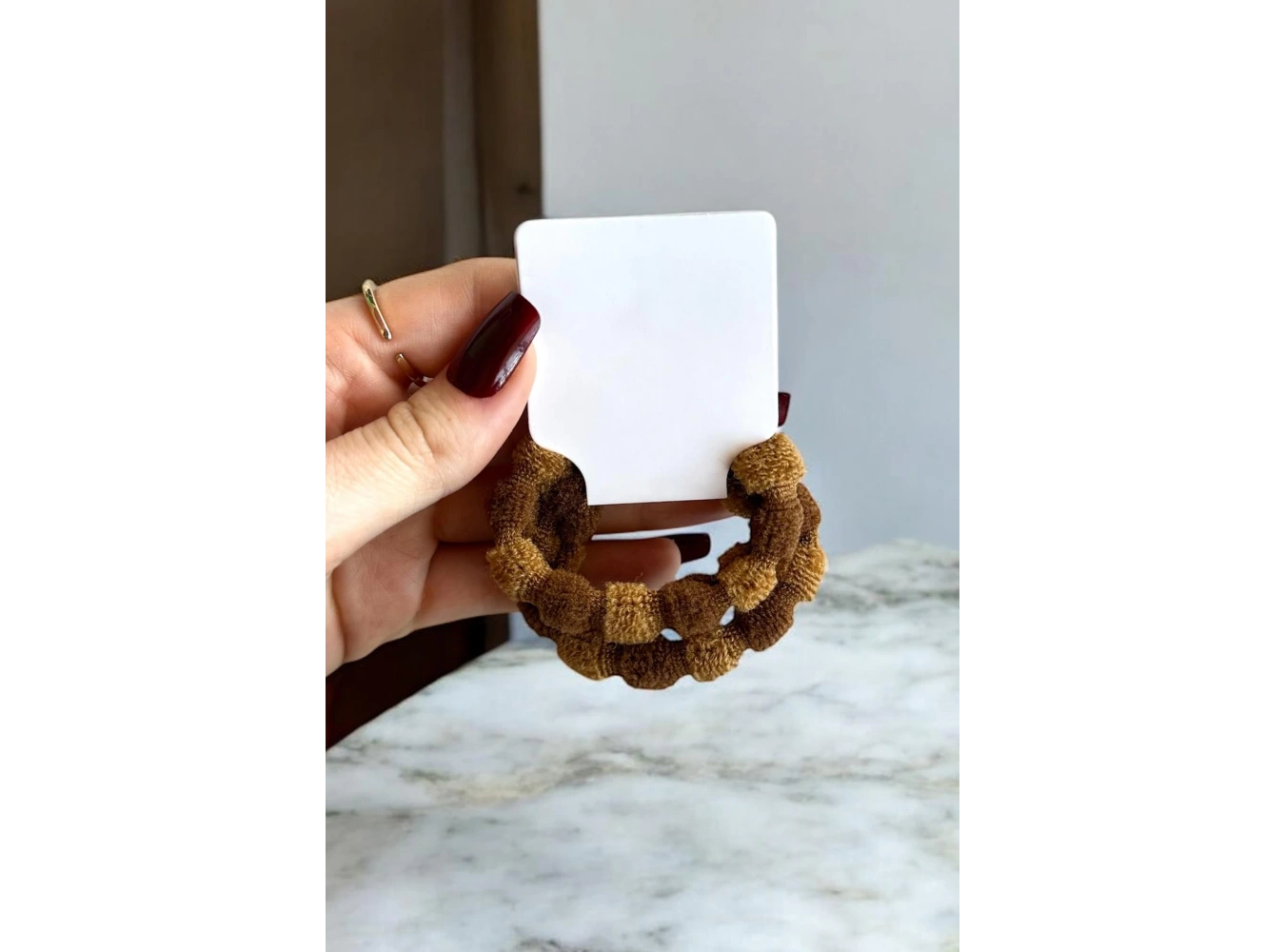 2li Koyu Kahve Renk Havlu Toka