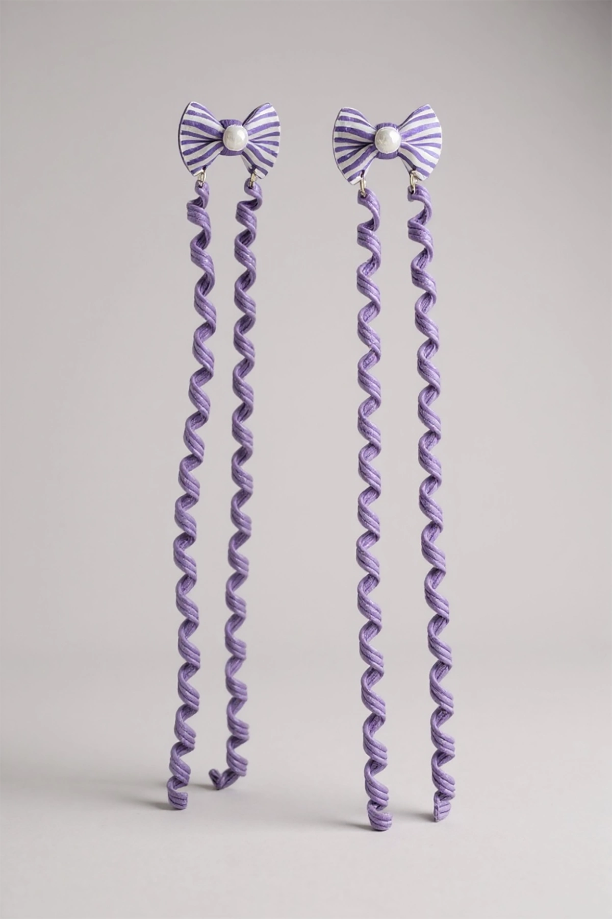 2li Lila Renk Kurdele Figürlü Çocuk Yan Toka