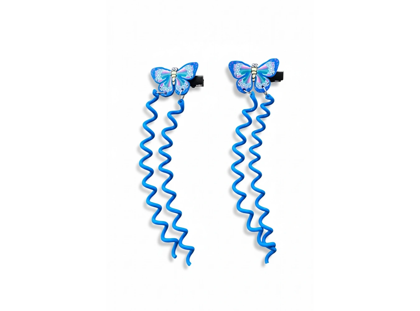 2li Mavi Renk Kelebek Figürlü Çocuk Yan Toka