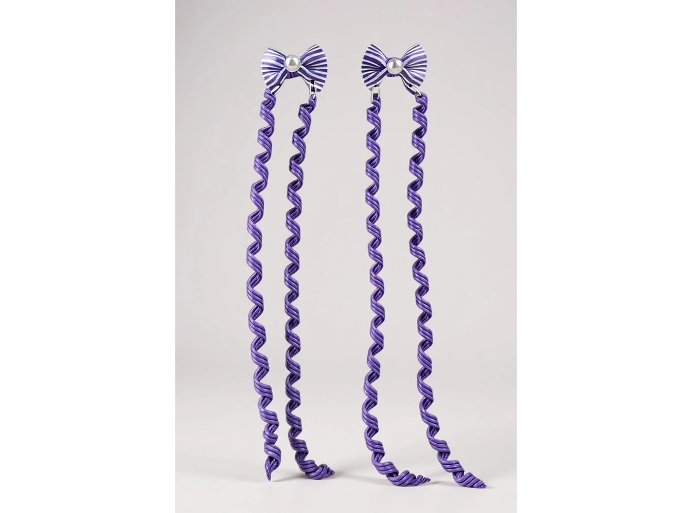 2li Mor Renk Kurdele Figürlü Çocuk Yan Toka