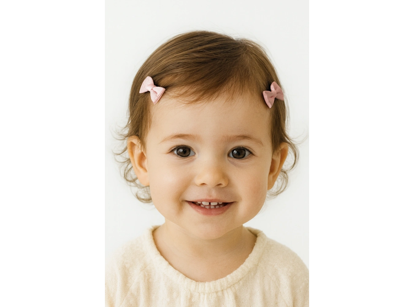 2li Pembe Renk Kurdele Figürlü Saçsız Bebek Tokası