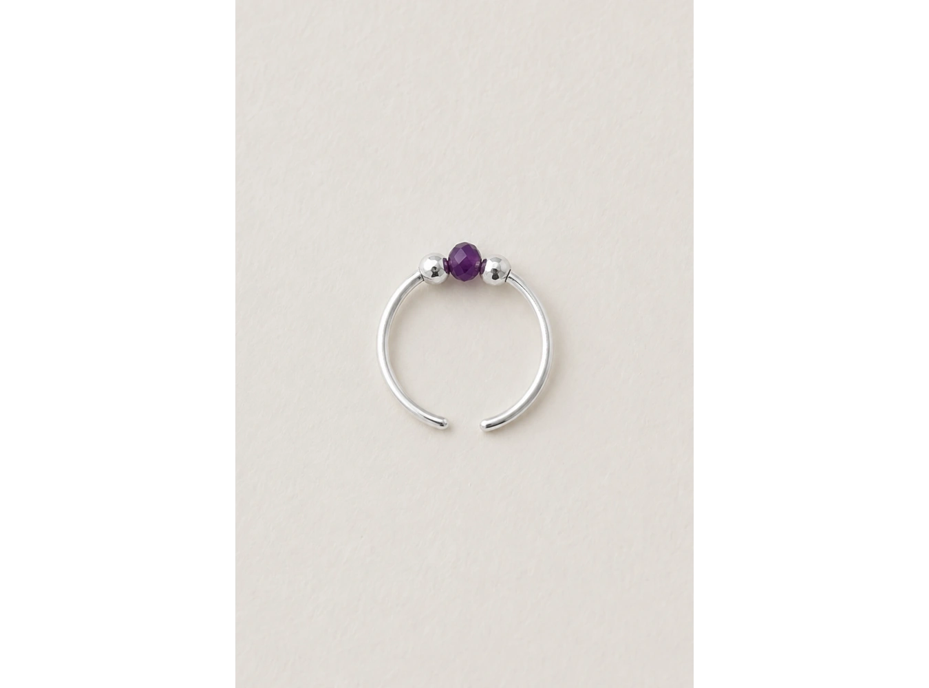 20li Gümüş Renk Boncuk Detaylı Halka Piercing Set