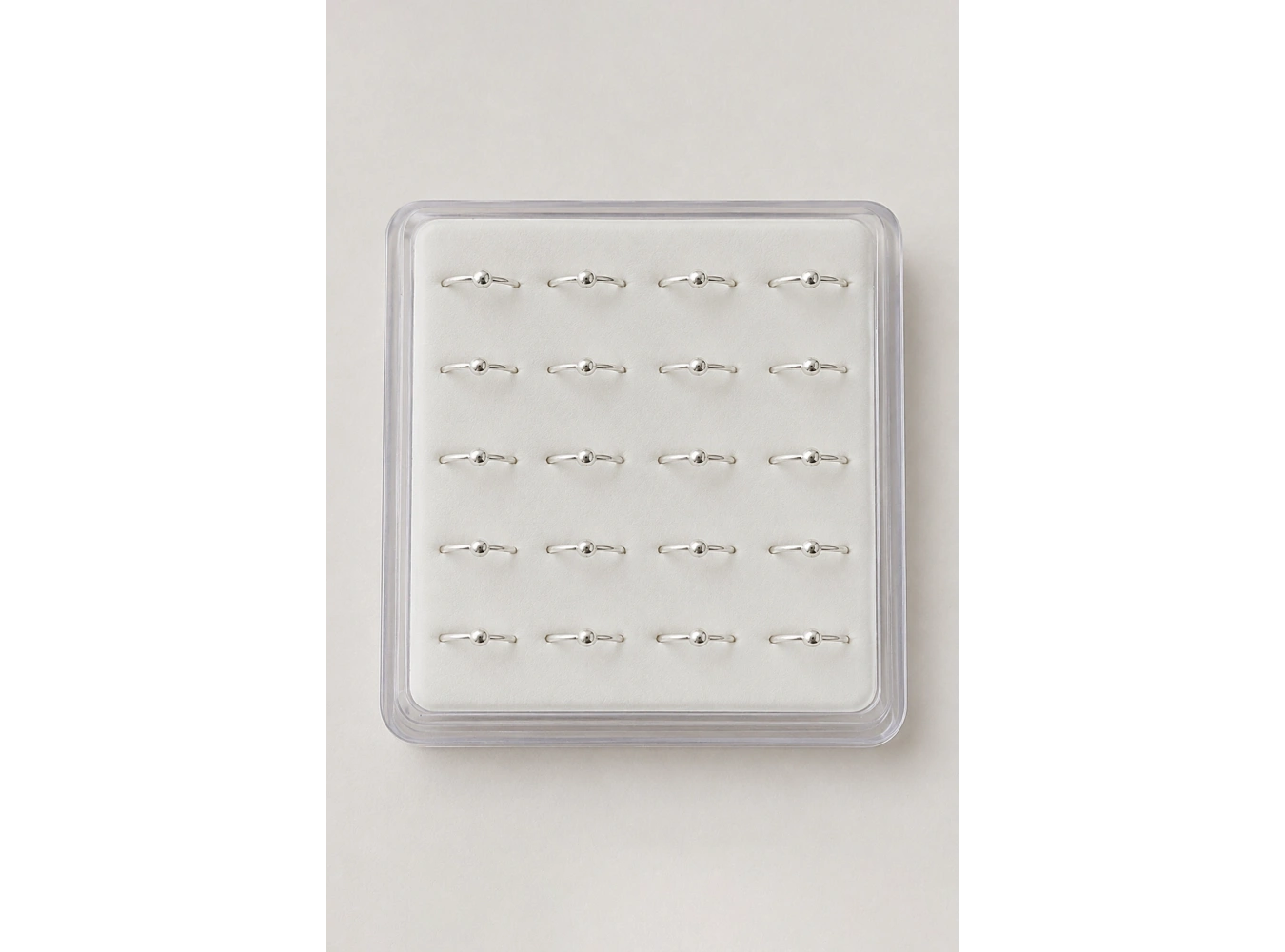 20li Gümüş Renk Halka Piercing Set