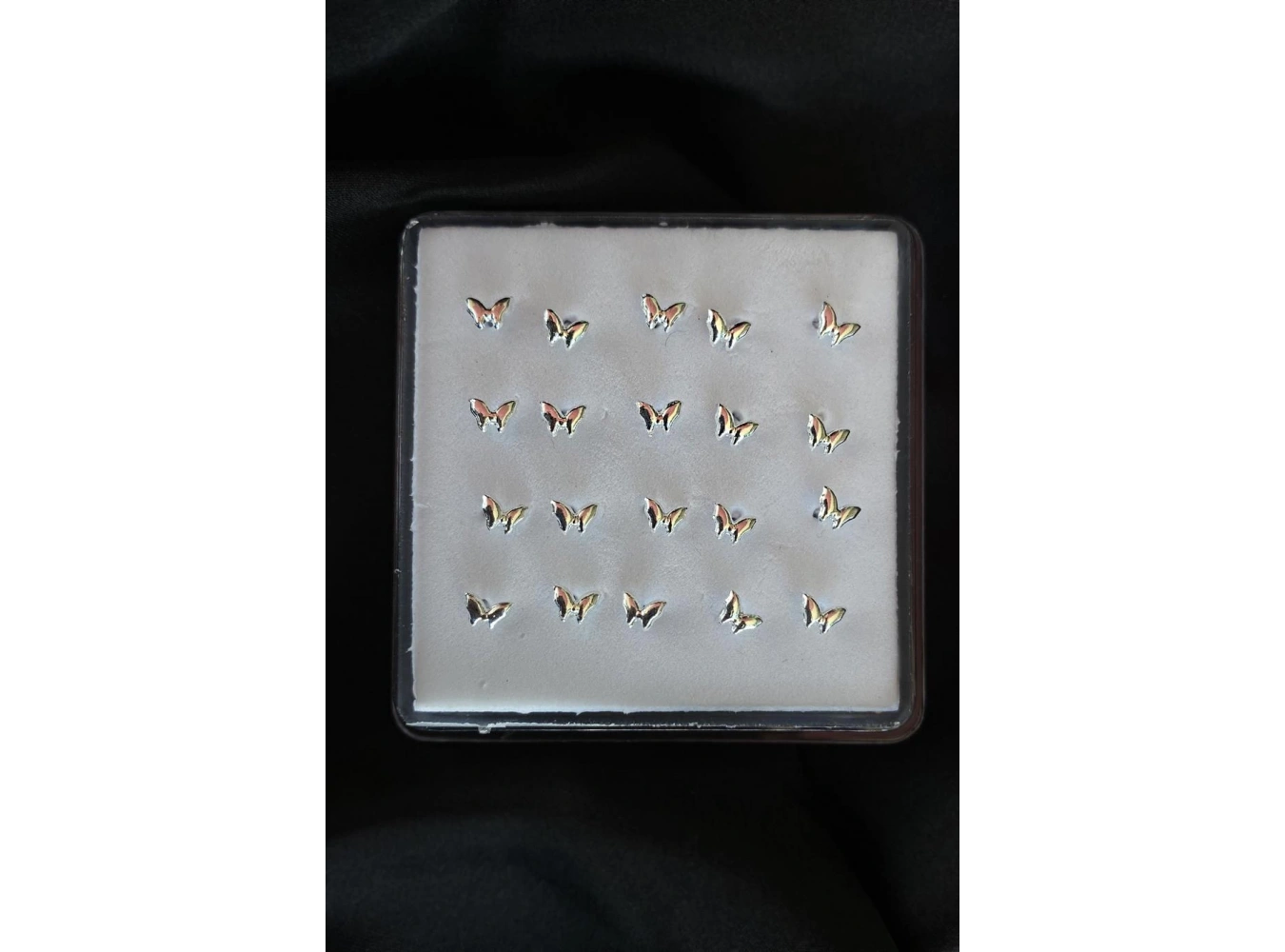 20li Gümüş Renk Kelebek Figürlü Hızma Set