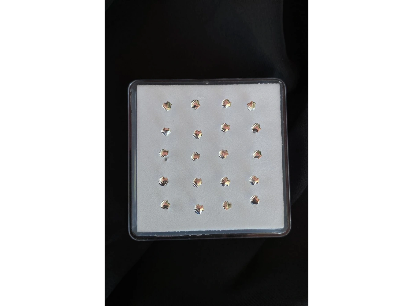 20li Gümüş Renk Midye Figürlü Hızma Set