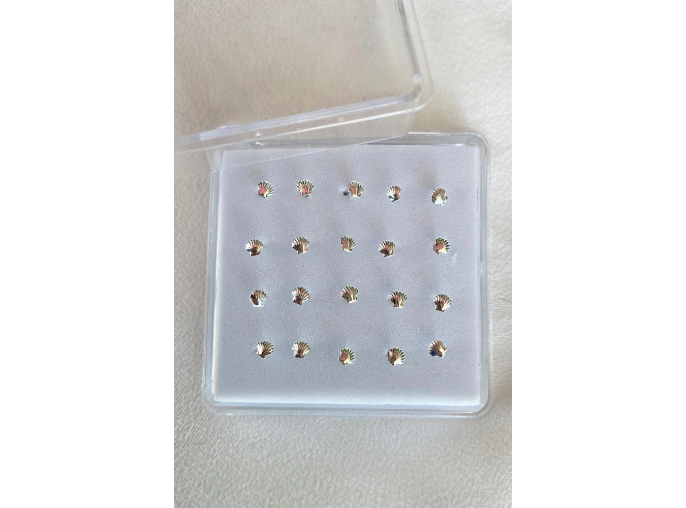 20li Gümüş Renk Midye Figürlü Hızma Set