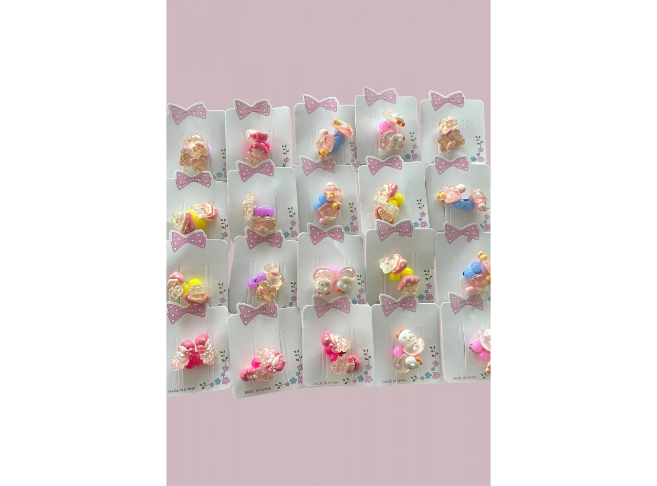 20li Karışık Renk Hayvan Figürlü Çocuk Toka Set