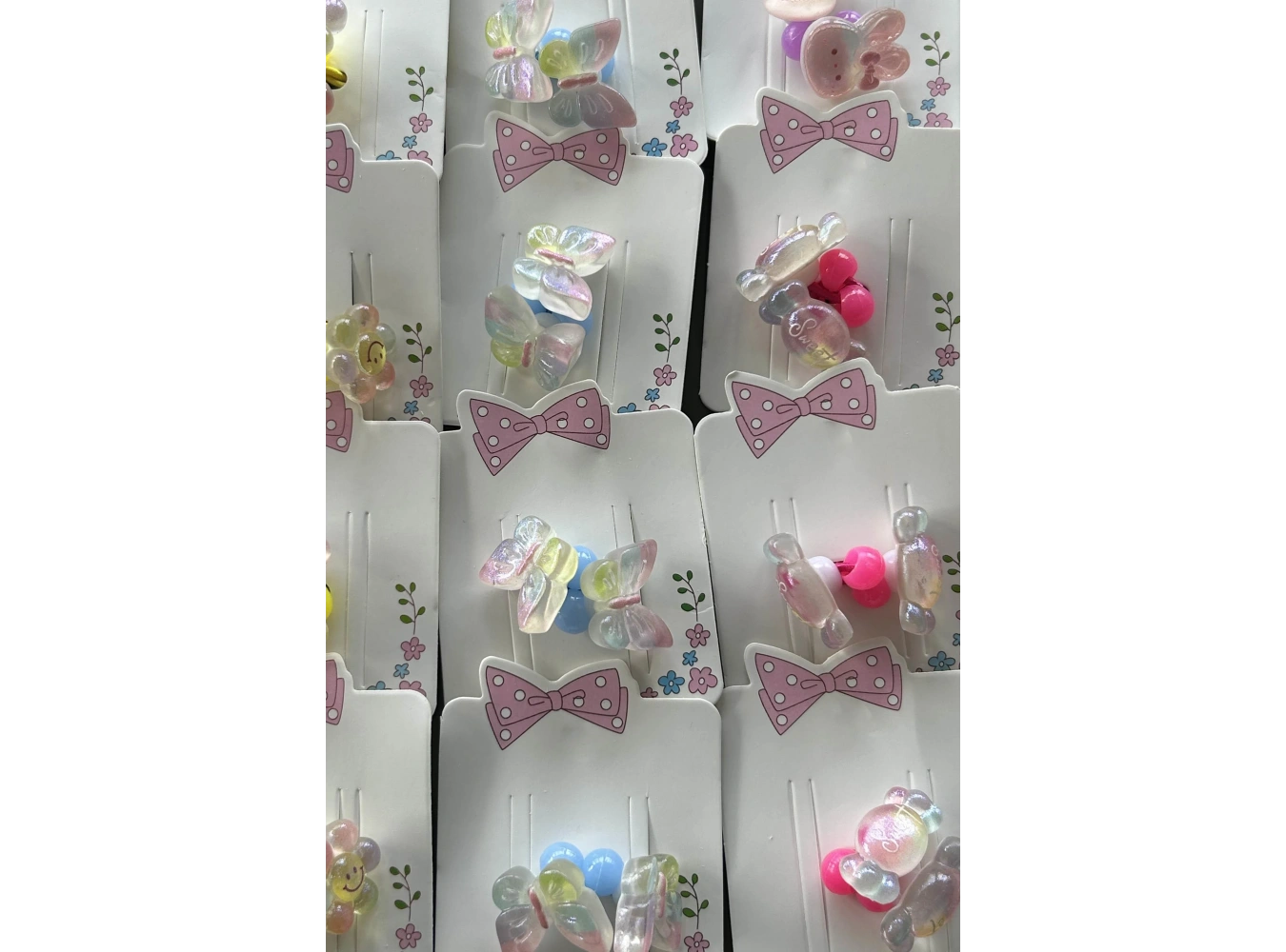 20li Karışık Renk Karışık Figürlü Çocuk Lastik Toka Set