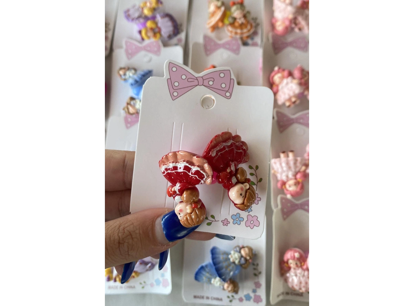 20li Karışık Renk Kız Çocuğu Figürlü Lastik Toka Set