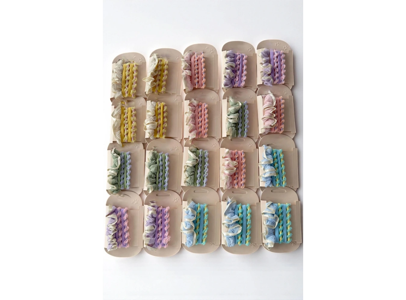 20li Karışık Renk Lastik Toka Set