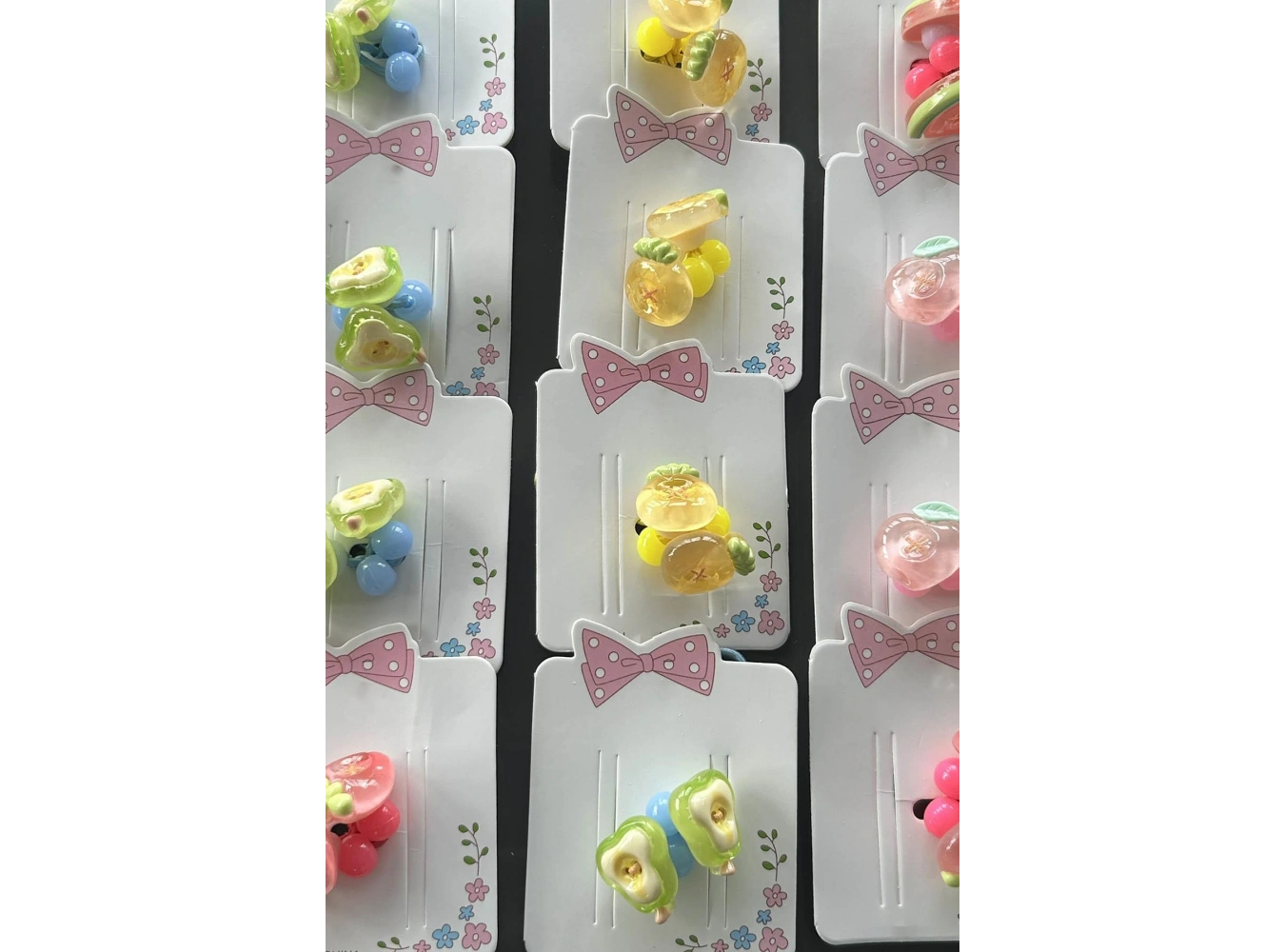 20li Karışık Renk Meyve Figürlü Çocuk Toka Set