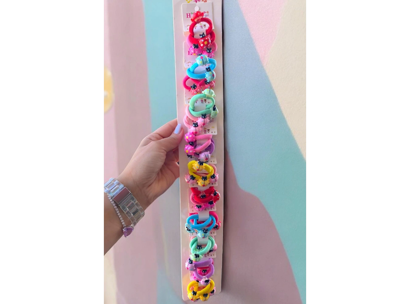 20´li Karışık Renk Uğur Böceği Figürlü Yan Toka Set