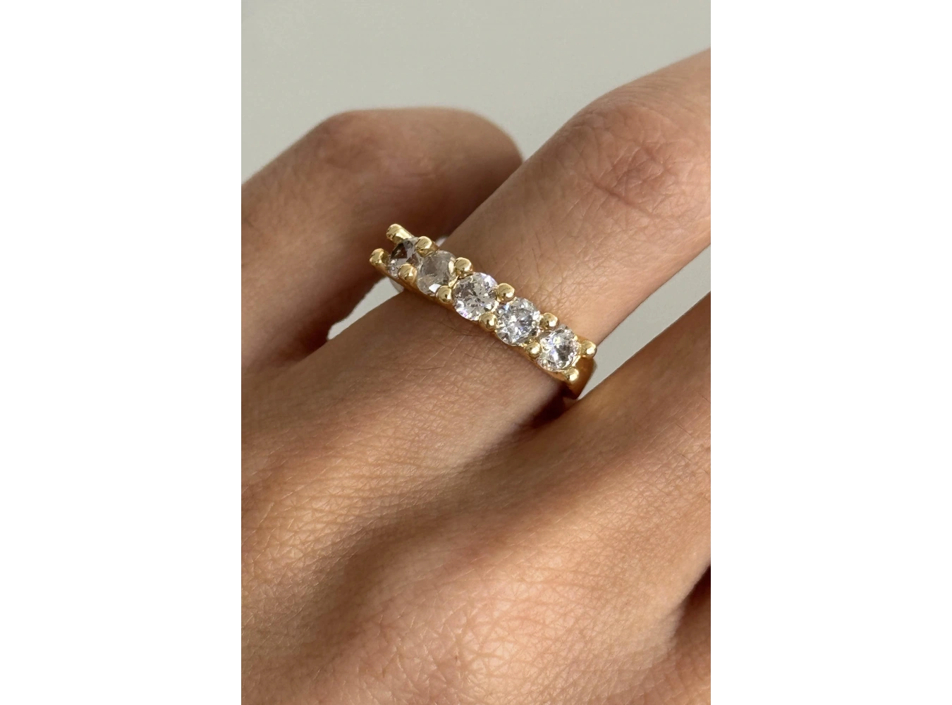 24lü Altın Renk Beştaş Yüzük Set