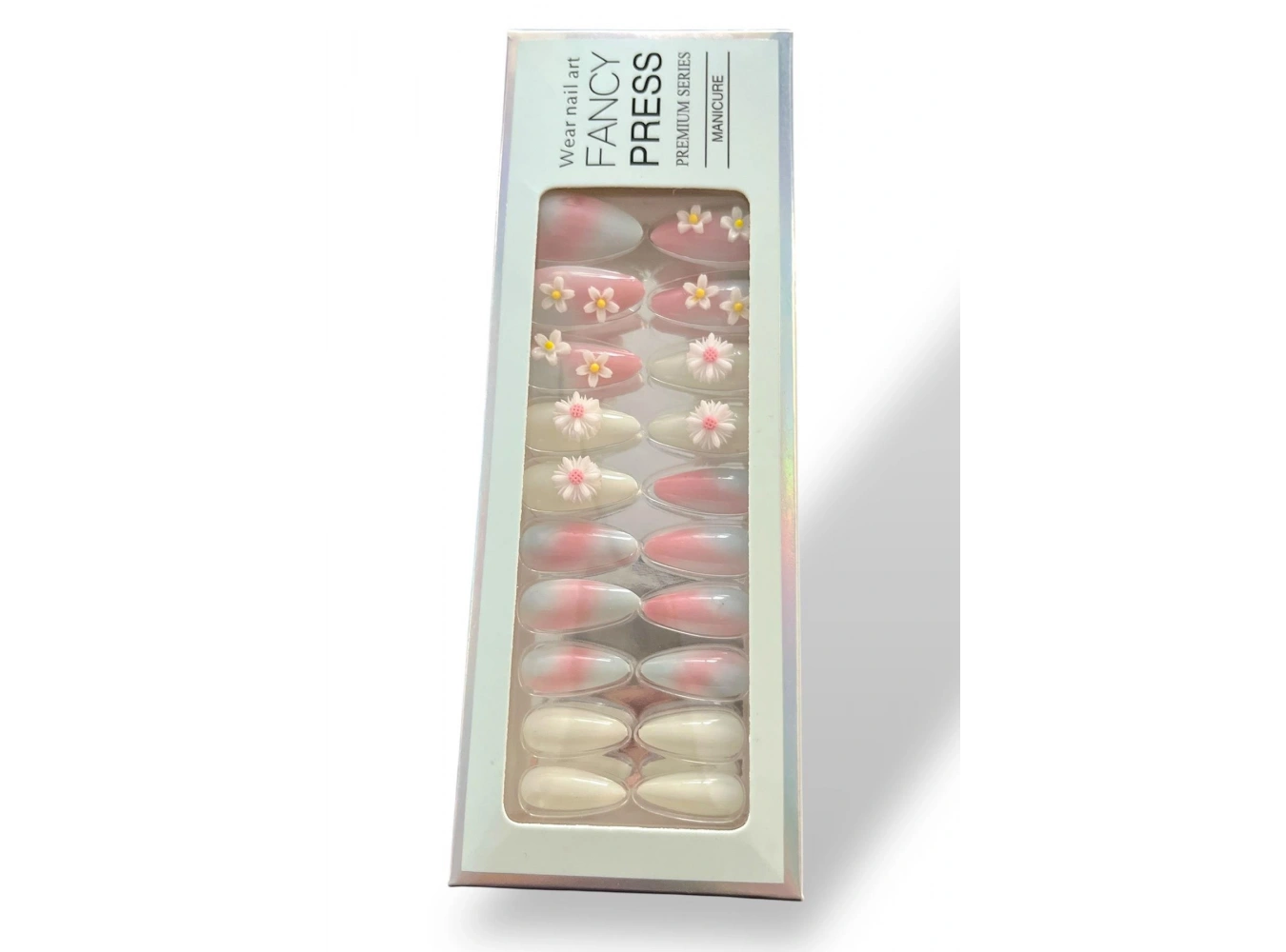 24lü Karışık Renk Jel Görünümlü Takma Tırnak (Yapıştırıcılı)