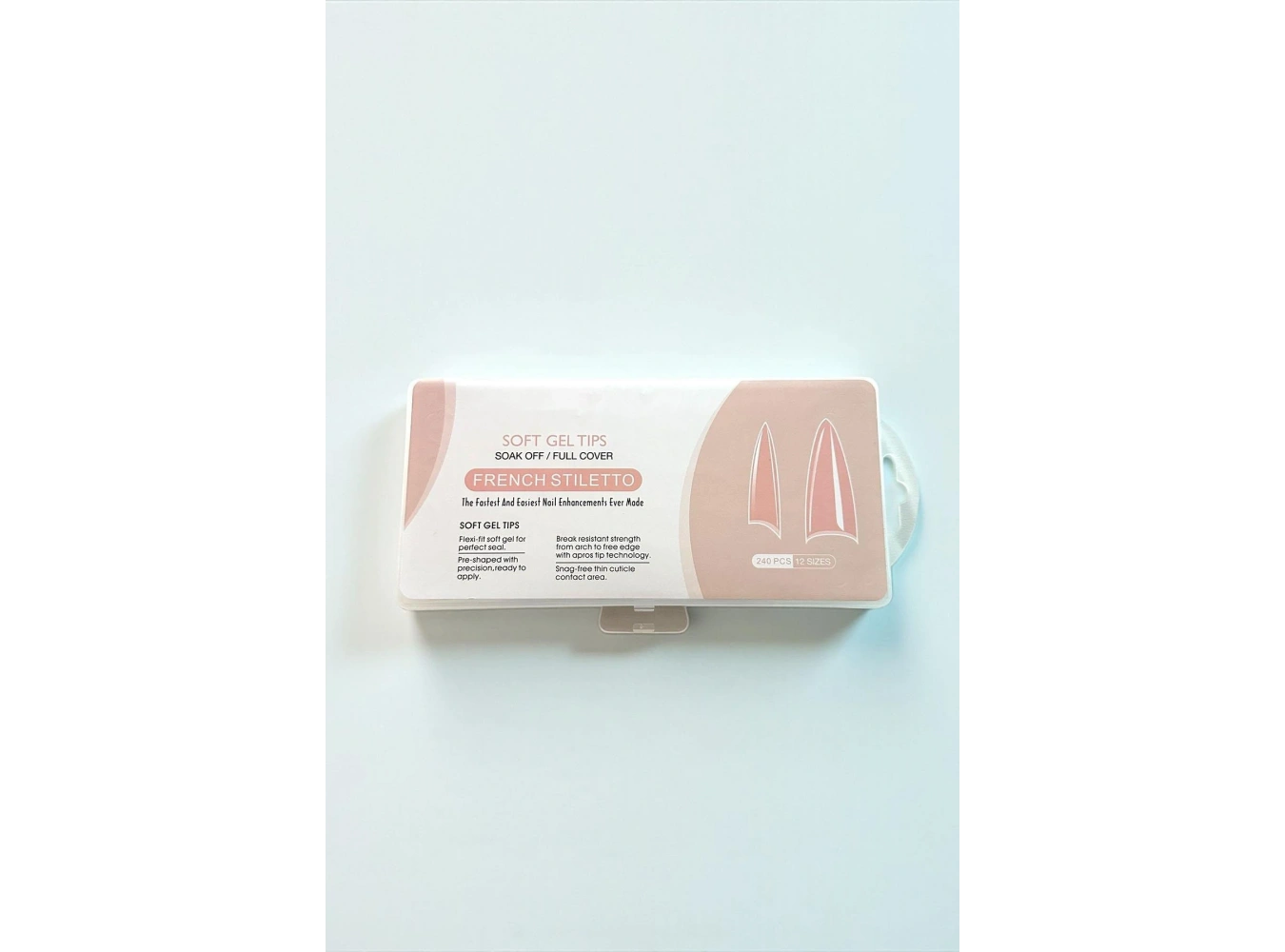 240lı Şeffaf Renk Tips  Profesyonel Protez Tırnak Set