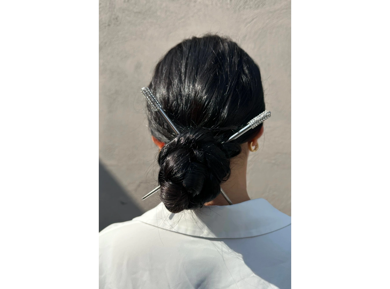 2´li Gümüş Renk Taşlı Topuz Kalemi