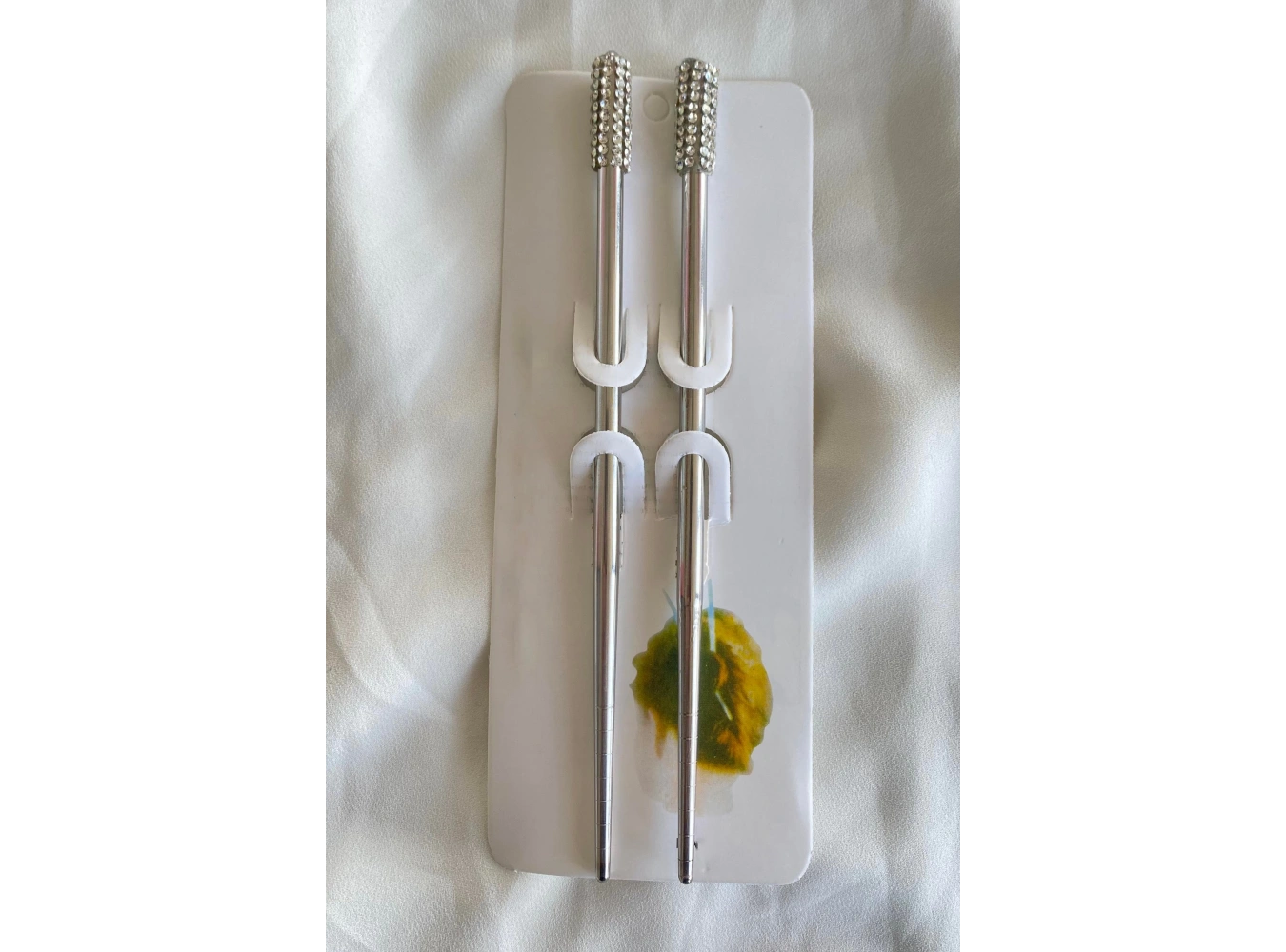 2´li Gümüş Renk Taşlı Topuz Kalemi