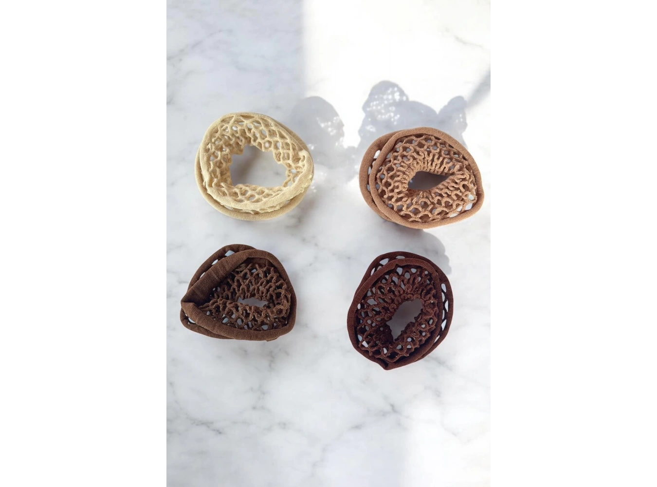 3lü Karışık Renk File Detaylı Lastik Toka