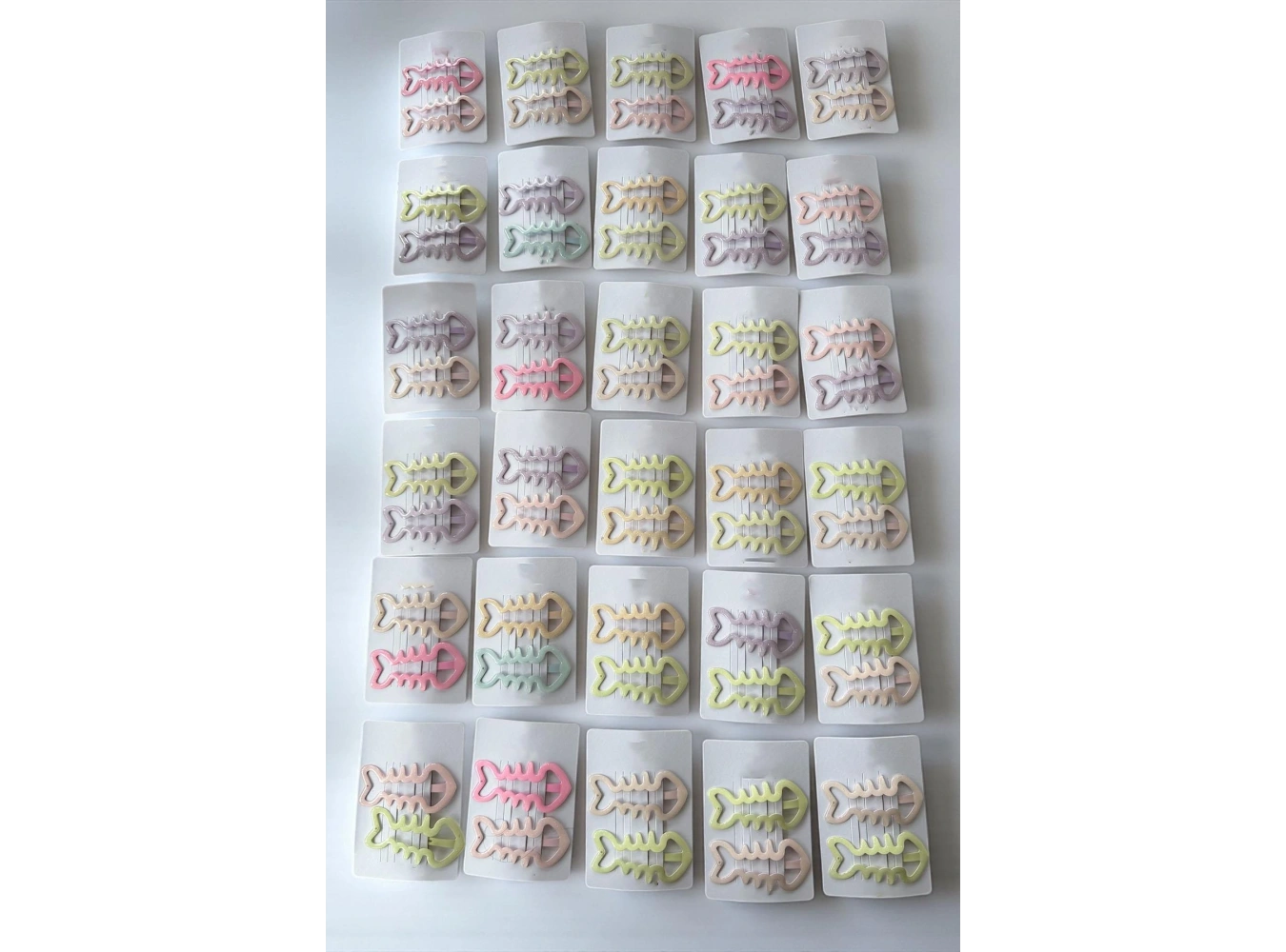 30lu Karışık Renk Balık Figürlü Yan Toka Set